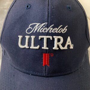 Michelob Ultra Adjustable Logo Baseball Cap - Navy With Embroidered Logo